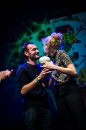Cérémonie de Remise des Fauves, Théâtre d'Angoulême. Augustin Trapenard, membre du Grand Jury 2019, remet le Fauve Révélation à Emilie Gleason pour 'Ted, drôle de coco'.
