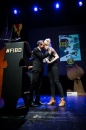 Cérémonie de Remise des Fauves, Théâtre d'Angoulême. Stéphane Beaujean et Emilie Gleason, Fauve Révélation pour 'Ted, drôle de coco'.