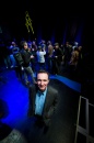 Cérémonie de Remise des Fauves, Théâtre d'Angoulême. Franck Bondoux sur scène à la fin de la cérémonie.