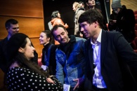 Cérémonie de Remise des Fauves, Théâtre d'Angoulême. Les membres du Grand Jury après la cérémonie.