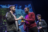 Cérémonie de remise des Prix Découvertes. Nicolas Petrimaux pour 'Il faut flinguer le soldat Ramirez'. Théâtre d'Angoulême.